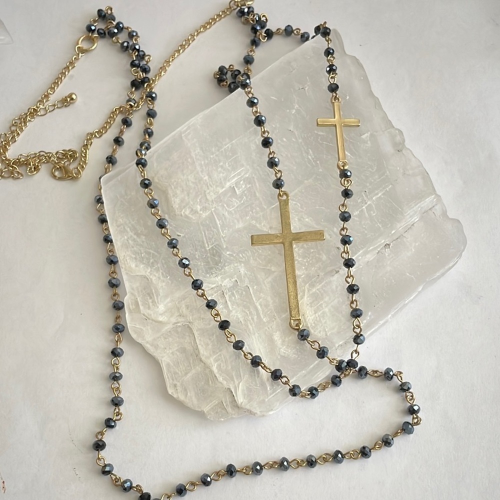 Bansri Layered Cross Necklace